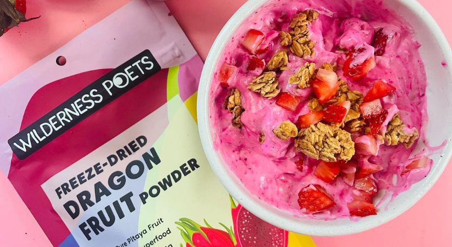 Wilderness Poets Dragon Fruit Powder Yogurt Bowl width=